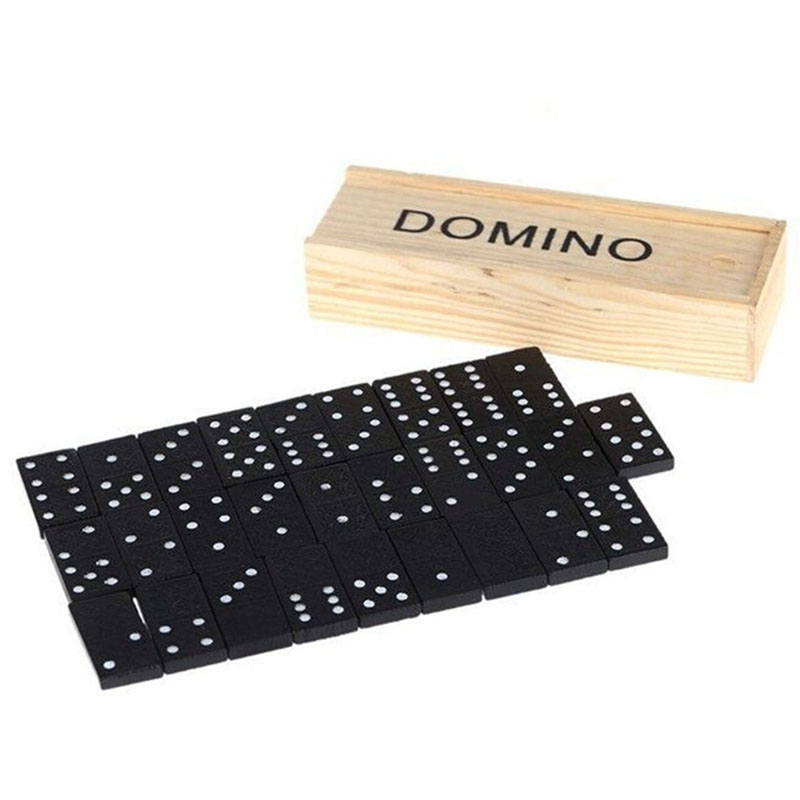Kids Outdoor Education - 28 stks/set Houten Domino Bordspellen Tafelspel