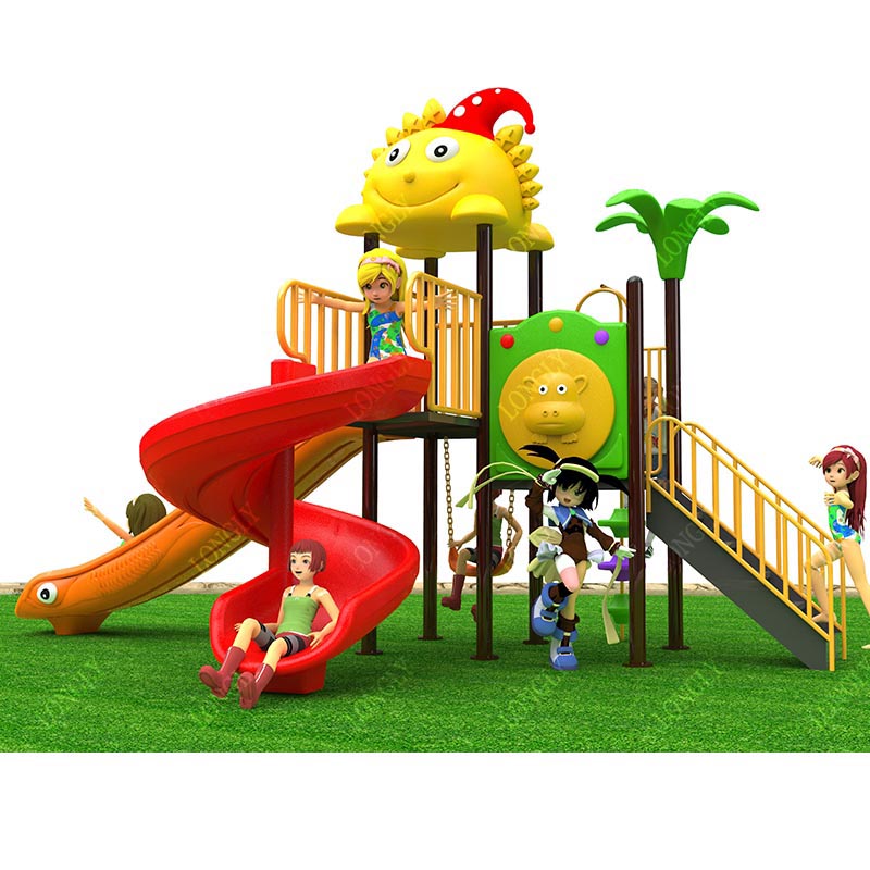 Kids Outdoor Education - Commerciële plastic glijbaan 450x270x280cm voor kinderen,