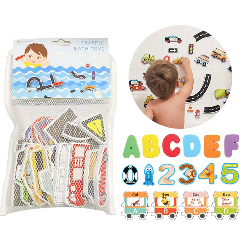 Number Puzzle Foam - Babybadje Speelgoed Letter Nummer Verkeer Cognitieve