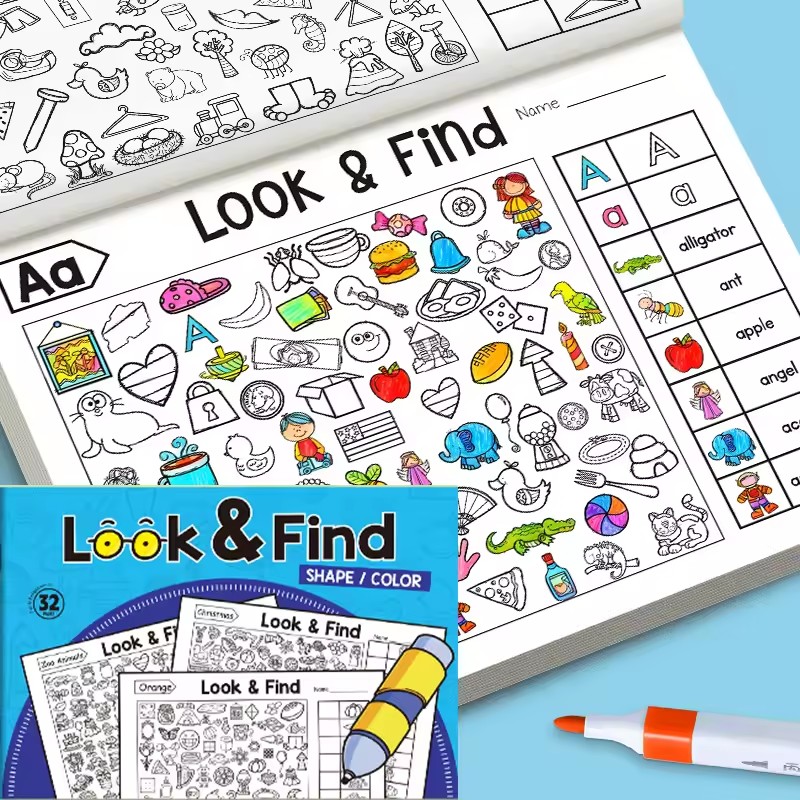 Kids Education In Us - Kijk en vind kleurboek voor peuters