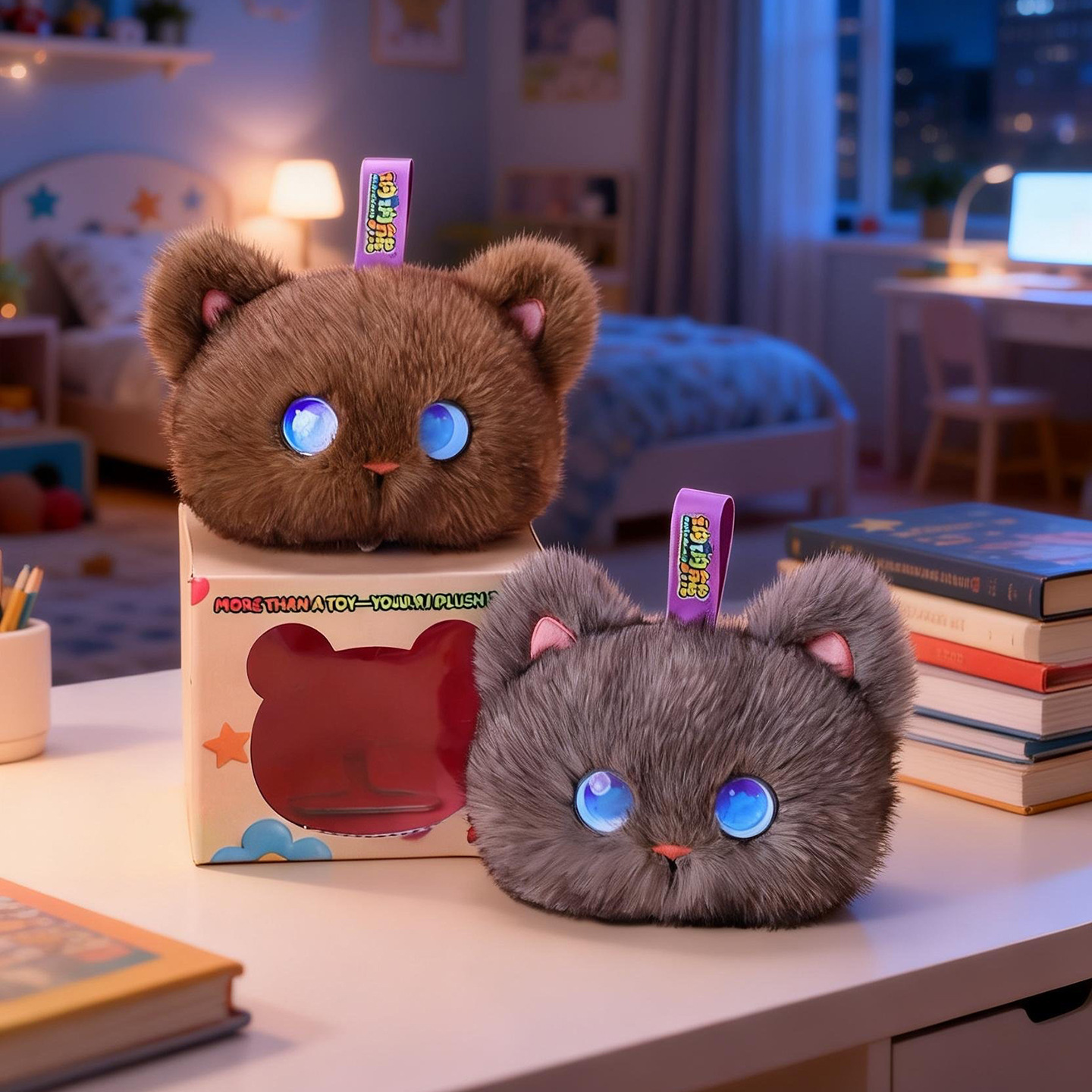 Kids Education In Us - Tobot AI Pluche Katten Speelgoed Interactieve