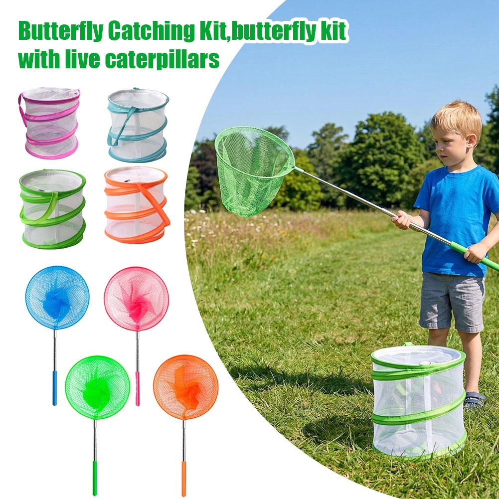 Kids Outdoor Education - Vouwbare insectenvangset voor kinderen, met gaas,