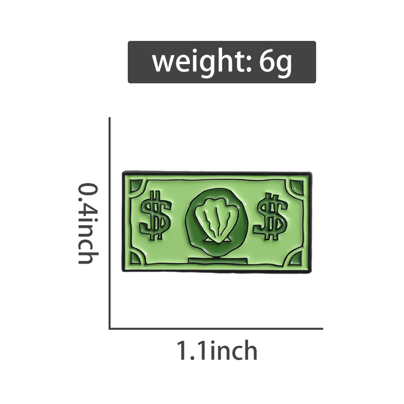 Groen USD Symbool Emaille Pin  - Kids Education Money recensie en prijs