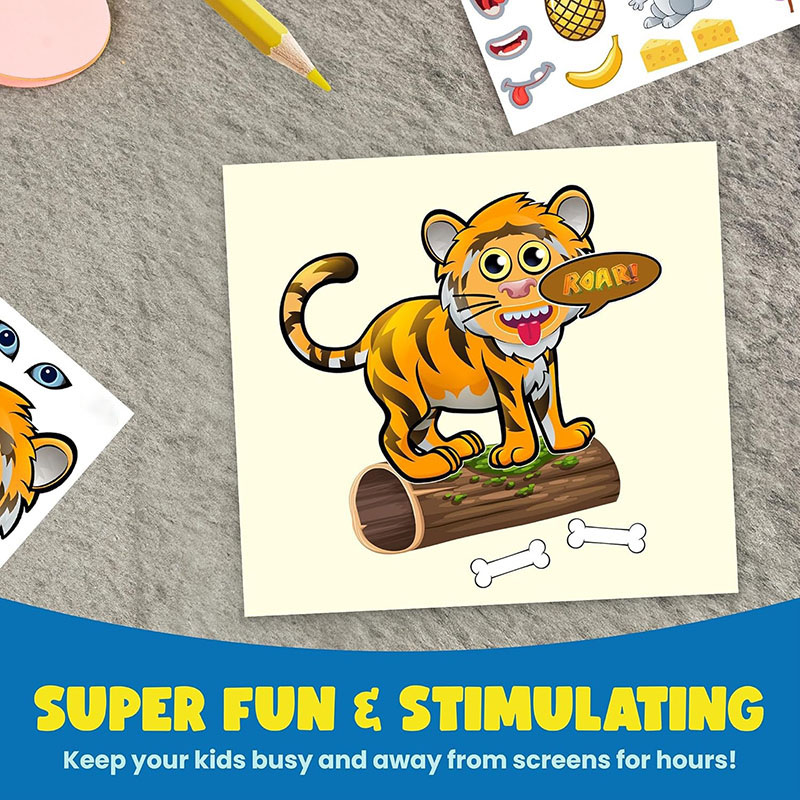 Cartoon Safari Dieren Stickers - Kids Education Money recensie en prijs